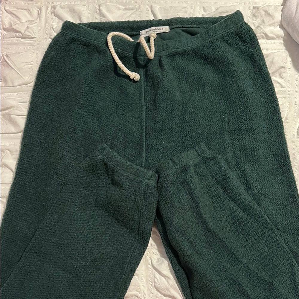 Perfectwhitetee Green Track Pants with Elastic Cuffs
